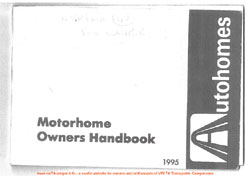 1995_VW T4 Autohomes_Motorhomes_Owners Handbook