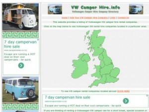 VW Camper Hire / Rental Company Directory