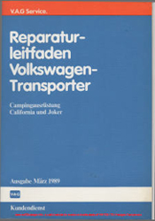VW T25 Westfalia Joker And California Workshop Manual