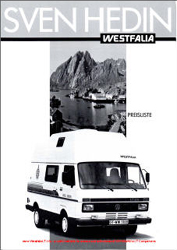 1988 VW LT Sven Hedin Preisliste