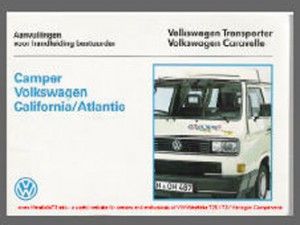 1989 VW T3 California Atlantic Owners Manual Dutch