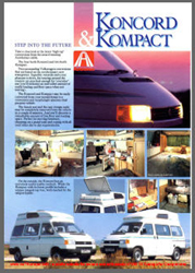 1991 VW T4 Autohomes Koncord And Kompact Sales Brochures