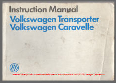 1990 VW T25 / T3 InstructionManual