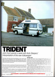 1992 VW T4 Autosleeper Trident Magzine Review