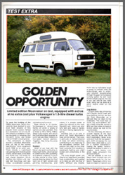 VW T25 Devon Moonraker Gold Magazine Review