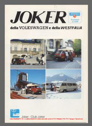 1986 VW T25 / T3 Westfalia Joker Sales Brochure Italian