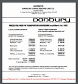 1983 Danbury Price List