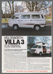 1986 VW T25 Holdsworth Villa Mk3 Magazine Review